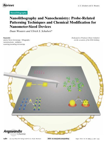 Nanolithography and Nanochemistry: Probe ... - Multiple Choices