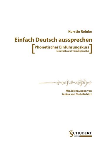 Einfach Deutsch aussprechen - SCHUBERT-Verlag