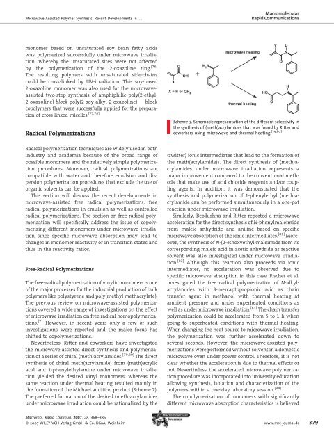 Microwave-Assisted Polymer Synthesis: Recent Developments in a ...