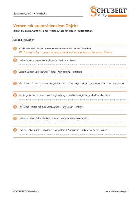 C1-Onlineaufgabe - SCHUBERT-Verlag