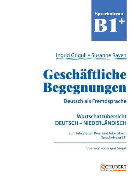 GeschÃƒÂ¤ftliche Begegnungen - SCHUBERT-Verlag