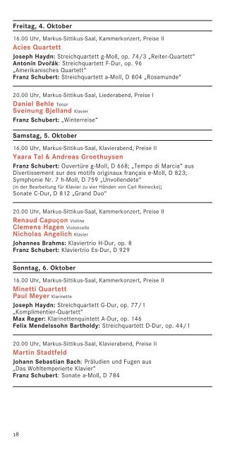 Schubertiade-Programm 2013