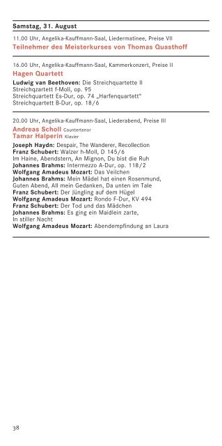 Schubertiade-Programm 2013