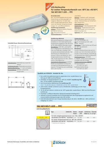 162 601/65/1 LED ... FPC - Schuch