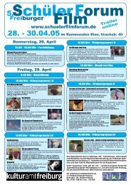 SFF Flyer 2005 - Freiburger SchÃƒÂ¼lerFilmForum