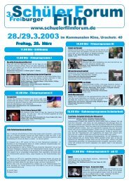 SFF Programm 2003 - Freiburger SchÃƒÂ¼lerFilmForum