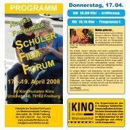 SFF Flyer 2008 - Freiburger SchÃƒÂ¼lerFilmForum