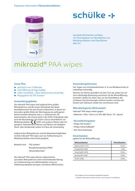 mikrozid® PAA wipes - Schülke & Mayr