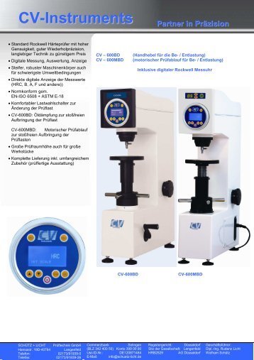 CV-600BD + 600MBD Digitaler Rockwell HÃƒÂ¤rteprÃƒÂ¼fer