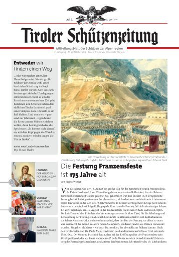Die Festung Franzensfeste ist 175 Jahre alt - Südtiroler Schützenbund
