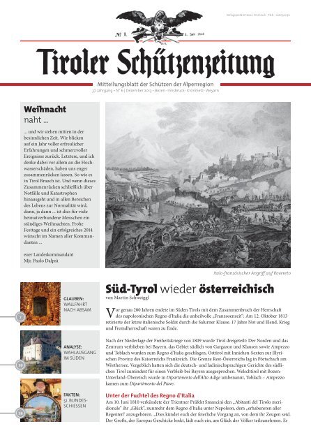 SÃ¼d-Tyrol wieder Ã¶sterreichisch - SÃ¼dtiroler SchÃ¼tzenbund