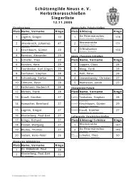 HerbstkorpsschieÃƒÂŸen 2005 - SchÃƒÂ¼tzengilde Neuss e.V. 1850/1961