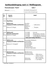 Sachkundelehrgang nach Â§ 7 WaffG