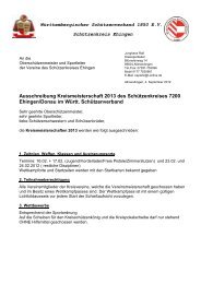Ausschreibung Kreismeisterschaft 2013 - SchÃ¼tzenkreis Ehingen