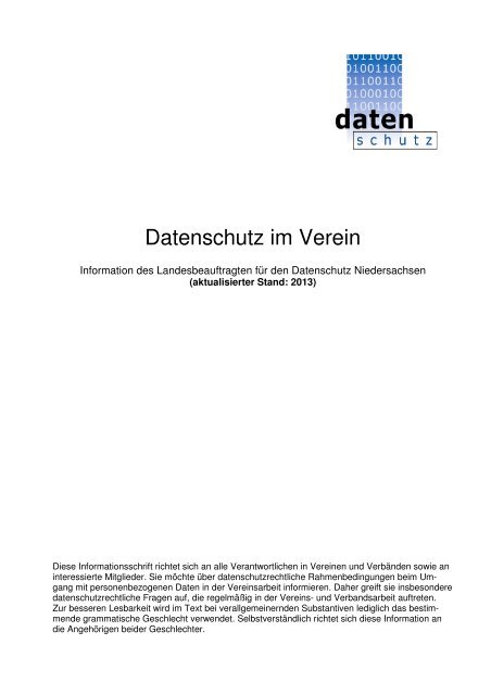 Datenschutz im Verein