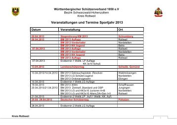 Veranstaltungen und Termine Sportjahr 2005