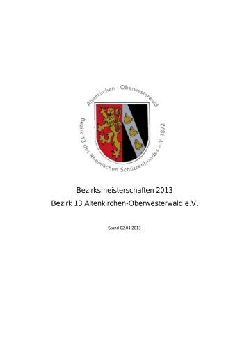 Bezirksmeisterschaft 2013 - Bezirk13.de