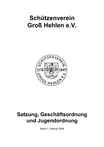 Satzung - SchÃƒÂ¼tzenverein GroÃƒÂŸ Hehlen e.V.