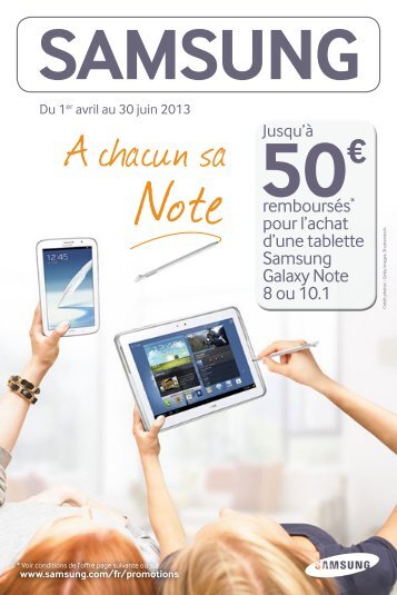 remboursÃƒÂ©s* pour l'achat d'une tablette Samsung Galaxy ... - Darty