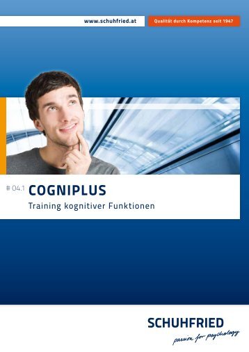 Katalog "CogniPlus. Training kognitiver Funktionen" (PDF)