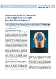 Umfassende Tests bei Depression und Schizophrenie bestÃƒÂ¤tigen ...