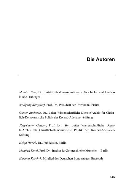 Die Vertreibung der Deutschen aus dem Osten - Konrad-Adenauer ...
