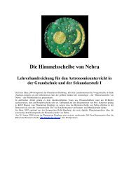 Die Himmelsscheibe von Nebra - Schul-Physik