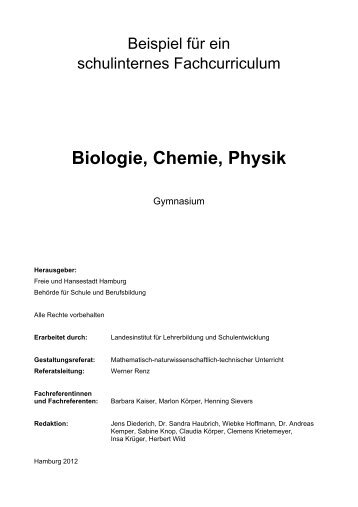 Biologie, Chemie, Physik - Hamburg