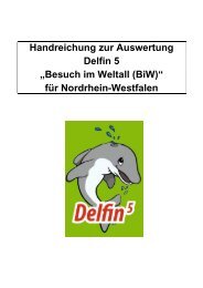 Handreichung zur Auswertung Delfin 5 - Schulministerium NRW