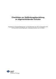 Checklisten zur GefÃ¤hrdungsbeurteilung an Schulen