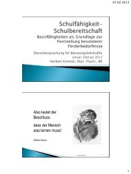 Schulfähigkeit - Staatliche Schulberatung in Bayern