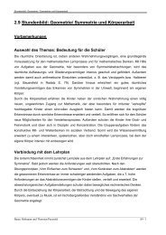 Geometrie/ Symmetrie und Körperarbeit - Staatliche Schulberatung ...