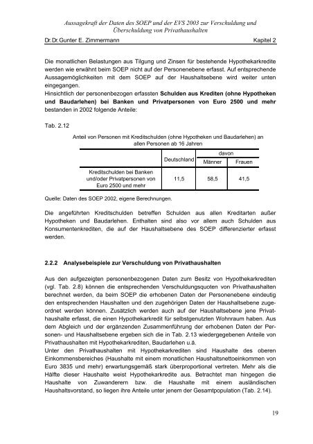 Lebensgestaltung auf Haushaltsebene