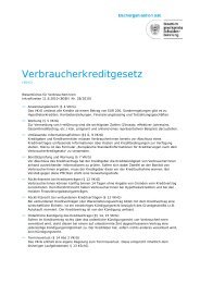 Verbraucherkreditgesetz 07/2010, Informationsblatt mit ...