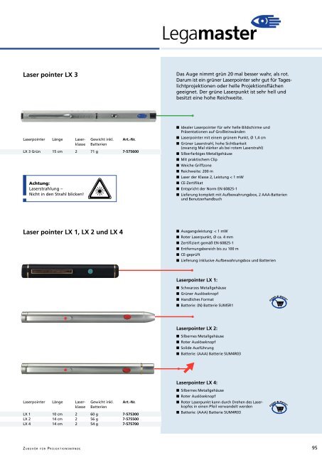 Gesamtkatalog LEGAMASTER - AG fÃƒÂ¼r Schule & Raum