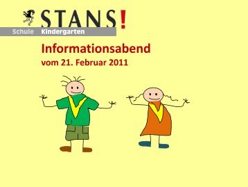 Informationsunterlagen zum Infoabend Zweijahres-Kindergarten