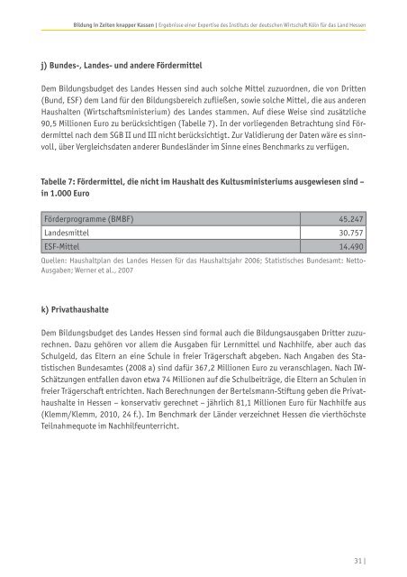 Expertise des Instituts der deutschen Wirtschaft KÃ¶ln (IW)