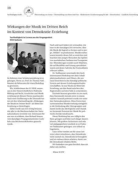 HEFT 16: Juni 2006 THEMA: Nachhaltigkeit bedeutet ... HEFT 16 ...