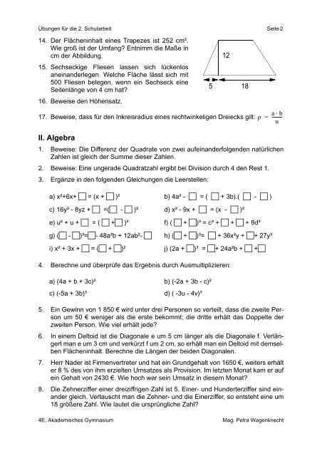 I. Lehrsatz von Pythagoras - Schule.at