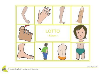 Lotto - Wort & Bild: KÃƒÂ¶rper - Schule.at