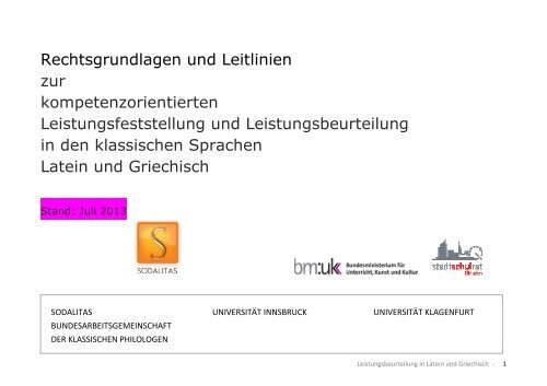 Rechtsgrundlagen und Leitlinien zur ... - Schule.at