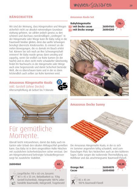 Katalog Babyzeiten | Wohnen und Schlafen