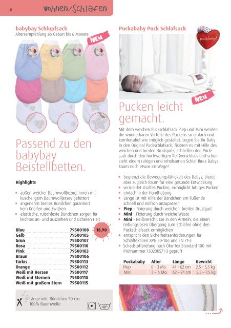 Katalog Babyzeiten | Wohnen und Schlafen