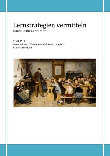 Lehrerweiterbildung Lernstrategien - schule.sg.ch