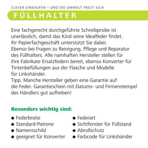 Mini-Ratgeber fÃƒÂ¼r Schulsachen - Clever einkaufen fÃƒÂ¼r die Schule