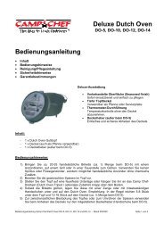 Deluxe Dutch Oven Bedienungsanleitung - BBQ-Scout GmbH