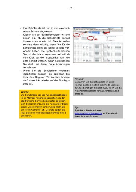 Anleitung zum Erstellen der elektronischen Beurteilungsinstrumente