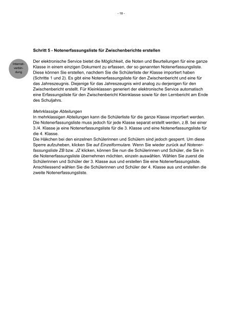 Anleitung zum Erstellen der elektronischen Beurteilungsinstrumente