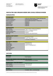 gestalten und organisieren der schule rÃƒÂ¼eggisingen - Schulen Emmen