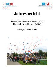 Jahresbericht 2010 - Schule Jonen